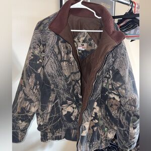 Mossy Oak Camo Field Jacket with Brown Accents